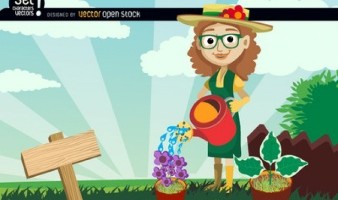 cartoon-woman-character-with-watering-can_72147491040