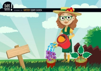 cartoon-woman-character-with-watering-can_72147491040